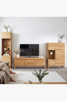 Wohnzimmermöbel Set Eiche massiv skandinavisch modern